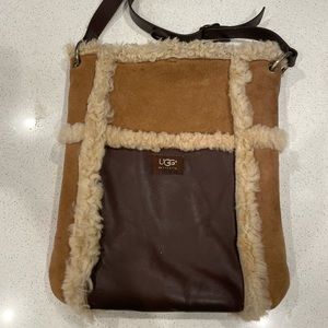 Ugg suede and leather shoulder bag